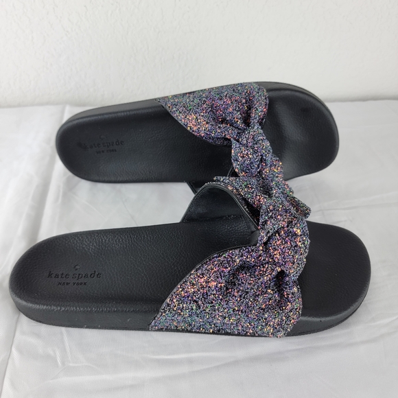 Kate Spade New York Shellie Glitter Slide Pool Sandal Slide 10 - Picture 3 of 10